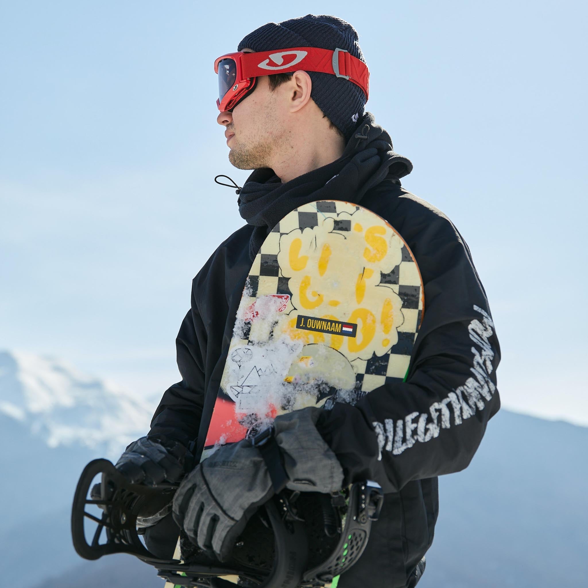 Snowboard stickers.