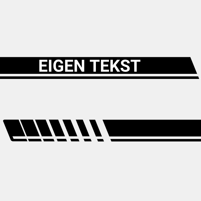 Racing Stripes | Georgetown | Met eigen tekst! | Set van 2 strips