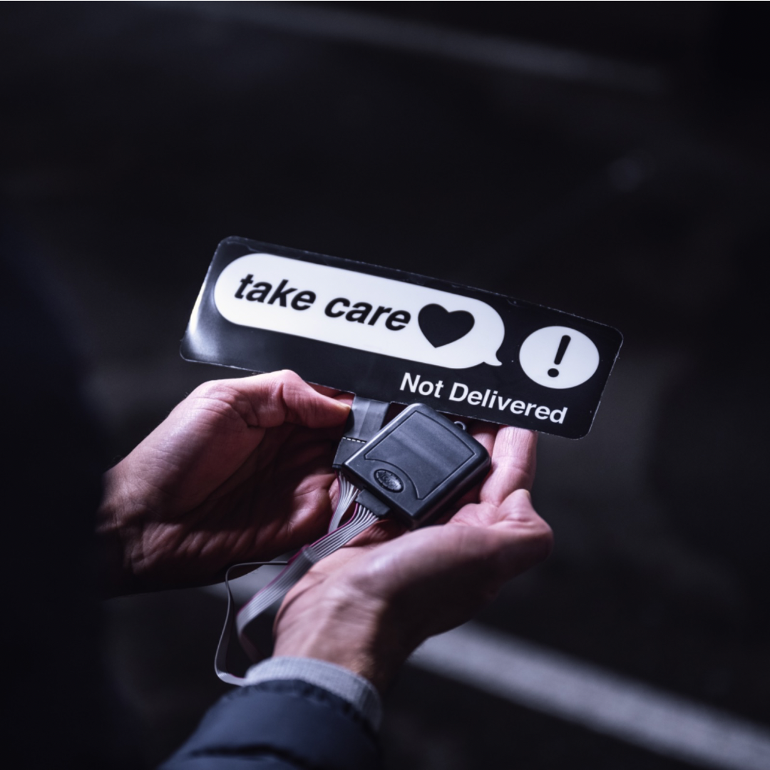 Take care led sticker