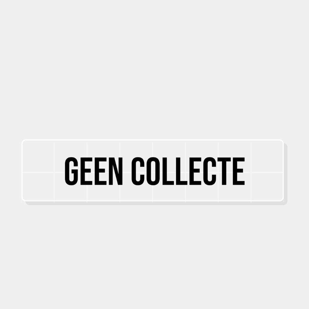 Geen collecte sticker voor op de deur, gesneden vinyl