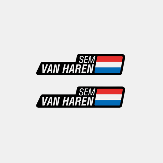 Naam & vlag sticker 'Rossi' motor