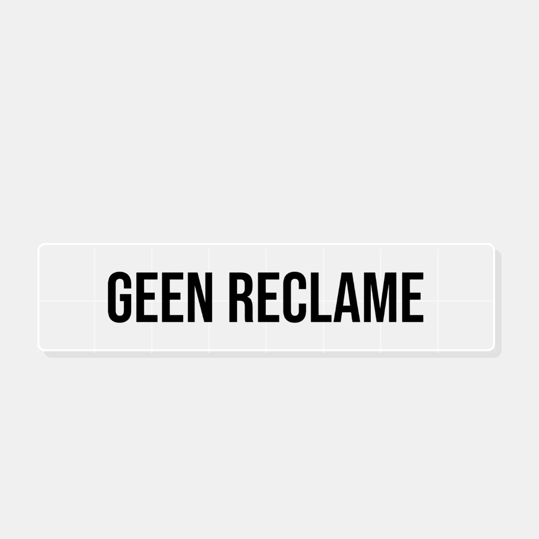 Geen reclame sticker voor brievenbus of deur, gesneden vinyl