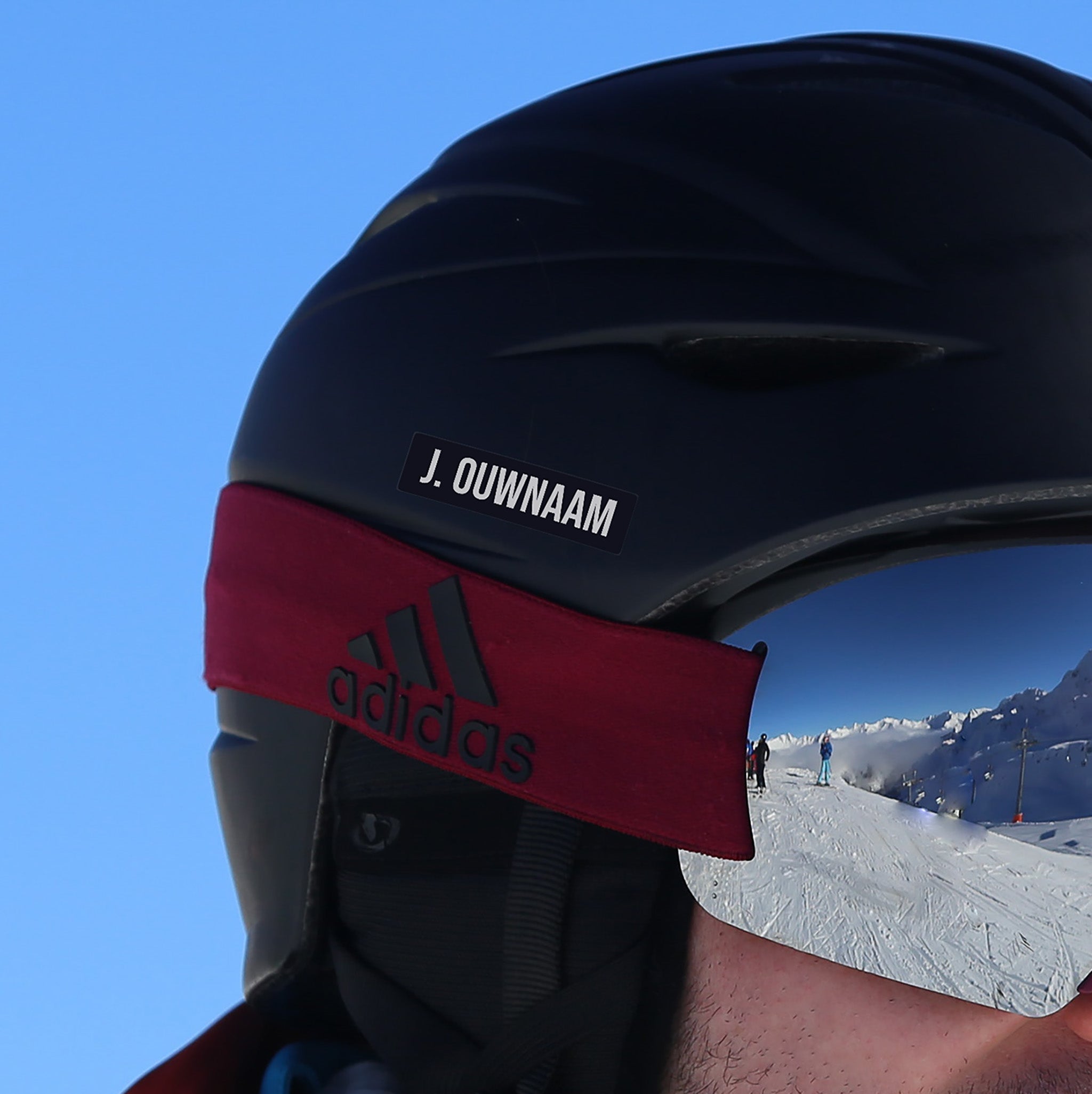 Tekst sticker ski