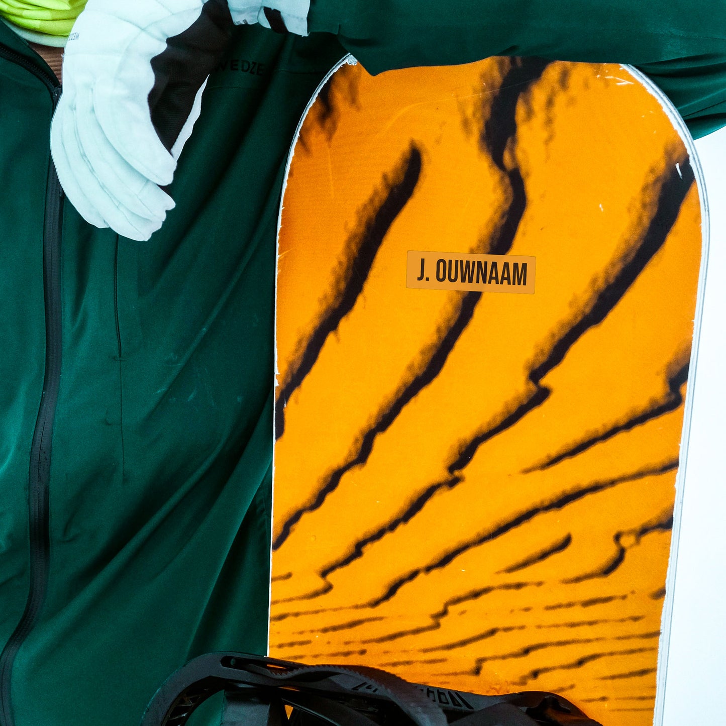 Snowboard sticker met naam (set van 2)